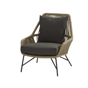 Ramblas living chair Taupe with 2 cushions Taupe - Showroommodel OP=OP