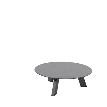 Cosmic coffee table round HPL slate anthracite 78 X 25 cm Slate Anthracite