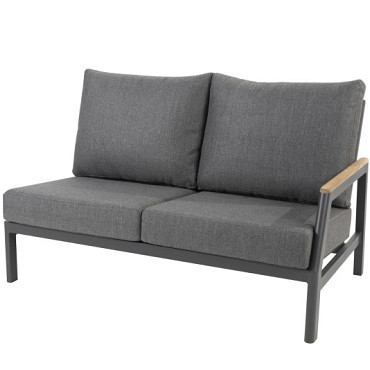 Ravenna modular 2.5 seater bench left and right (set of 2) anthracite with 4 cushions Anthracite - Showroommodel OP=OP