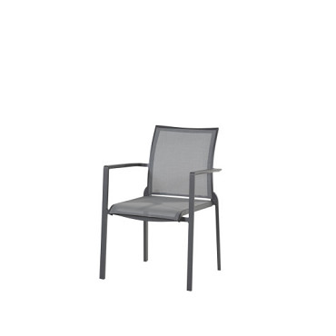 Melbourne stacking chair Anthracite Anthracite