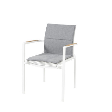 Melbourne stacking chair rope white with cushion White