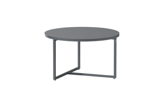 Valetta coffee table Alu round 58.5 cm. Alu legs (H35) Anhrtacite afbeelding 2
