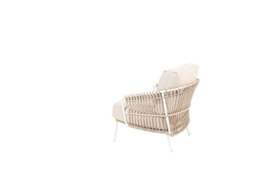 Dalias living chair white with 2 cushions White afbeelding 2