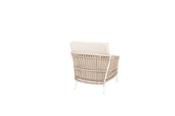 Dalias living chair white with 2 cushions White afbeelding 3