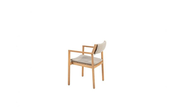 Levi stacking chair natural teak with 2 cushions Teak afbeelding 2