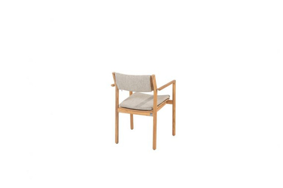 Levi stacking chair natural teak with 2 cushions Teak afbeelding 3