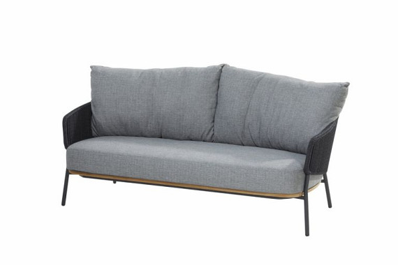 Ravello living bench 2.5 seaters Anthracite with 4 cushions Anthracite - Showroommodel OP=OP afbeelding 3