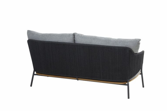 Ravello living bench 2.5 seaters Anthracite with 4 cushions Anthracite - Showroommodel OP=OP afbeelding 4