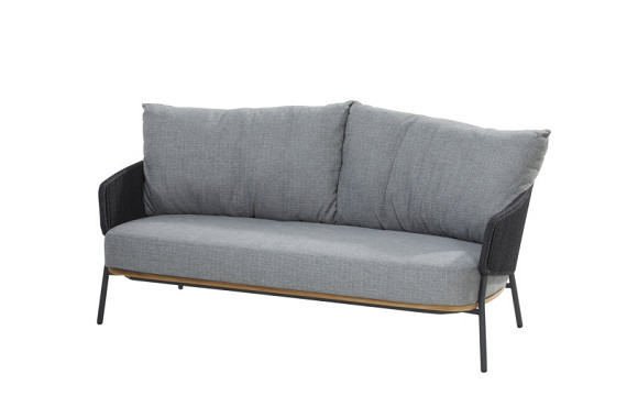 Ravello living bench 2.5 seaters Anthracite with 4 cushions Anthracite - Showroommodel OP=OP afbeelding 2