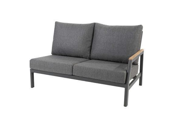 Ravenna modular 2.5 seater bench left and right (set of 2) anthracite with 4 cushions Anthracite - Showroommodel OP=OP