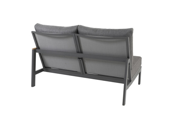 Ravenna modular 2.5 seater bench left and right (set of 2) anthracite with 4 cushions Anthracite - Showroommodel OP=OP afbeelding 2